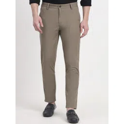 JADE BLUE Men Mid-Rise Slim Fit Trousers-picture-11