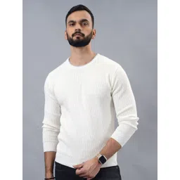 JADE BLUE Men Pure Cotton Raw Edge Slim Fit T-shirt-picture-32