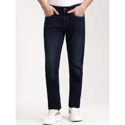JADE BLUE Men Pure Cotton Tapered Fit Mid-Rise Light Fade Jeans-picture-29