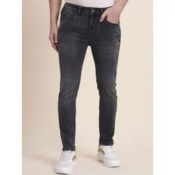 JADE BLUE Men Slim Fit High-Rise Low Distress Light Fade Stretchable Jeans-picture-36