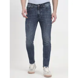 JADE BLUE Men Slim Fit Mid-Rise Light Fade Stretchable Jeans-picture-37