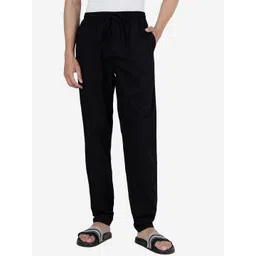 JADE BLUE Men Slim Fit Pure Cotton Lounge Pants-picture-40