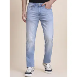 JADE BLUE Men Straight Fit Mid-Rise Heavy Fade Jeans-picture-38