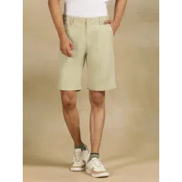 JadeBlue Beige Cotton Slim Fit Shorts-picture-47