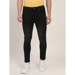 JadeBlue Black Cotton Slim Fit Faded Jeans-picture-31