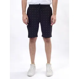 JadeBlue Black Cotton Slim Fit Printed Shorts-picture-21
