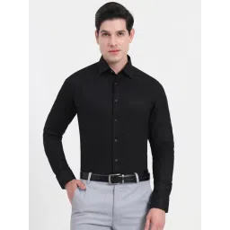 JadeBlue Black Cotton Slim Fit Shirt-picture-11