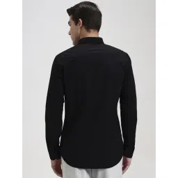 JadeBlue Black Cotton Slim Fit Shirt image 2