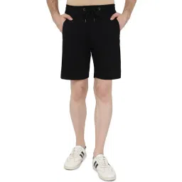 JadeBlue Black Cotton Slim Fit Shorts-picture-32