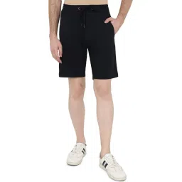 JadeBlue Black Cotton Slim Fit Shorts-picture-37