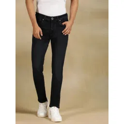 JadeBlue Black Cotton Slim Fit Solid Jeans-picture-23