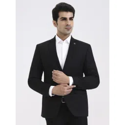JadeBlue Black Regular Fit Solid Blazer-picture-48