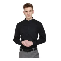 JadeBlue Black Slim Fit Shirt-picture-34