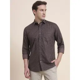 JadeBlue Chocolate Cotton Printed Regular Fit Shirt-picture-41
