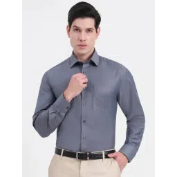 JadeBlue Dark Grey Cotton Regular Fit Shirt-picture-36