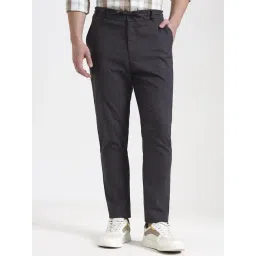 JadeBlue Dark Grey Cotton Regular Fit Striped Trackpants-picture-31