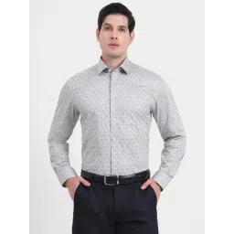 JadeBlue Grey & Black Cotton Regular Fit Floral Print Shirt-picture-11