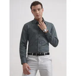 JadeBlue Grey Cotton Regular Fit Printed Shirt-picture-24