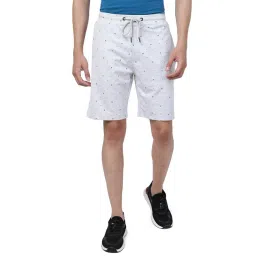 JadeBlue Grey Melange Cotton Regular Fit Printed Shorts-picture-17