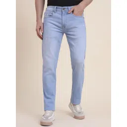 JadeBlue Light Blue Cotton Solid Regular Fit Jeans image 1