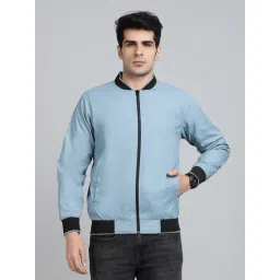 JadeBlue Light Blue Polyester Slim Fit Jacket-picture-33