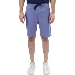 jadeblue Men's Slim Fit Light Blue Blended Shorts, Solid Pattern, Comfortable and Stylish Bottoms for Casual Everyday Wear-picture-12