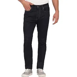 jadeblue Men's Slim Fit Solid Jeans, Raw Blue Cotton Stretch Denim, Comfortable Modern Fit for Casual Wear-picture-28