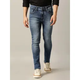 JadeBlue Mid Blue Cotton Slim Fit Faded Jeans-picture-38