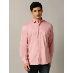 JadeBlue Onion Pink Cotton Regular Fit Shirt-picture-21