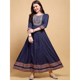 JAFFRY  EMBROIDERY Ethnic Motifs Yoke Design Anarkali Kurta-picture-35