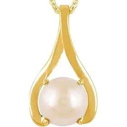 jagdamba gems 14.25 Ratti 13.55 Carat Carat South Sea Pearl Gold Plated Pendant Locket Moti Stone Natural Certified Gemstone for Men and Women (White-picture-52