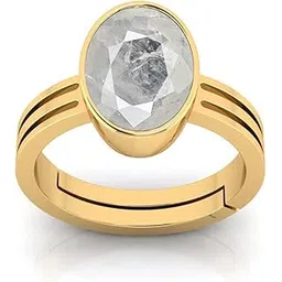 jagdamba gems 6.00 Carat Certified Unheated Untreated Natural panchdhatu Adjaistaible Gold Ring White Sapphire Pukhraj Loose Gemstone for Women and Men-picture-26