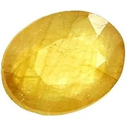 jagdamba gems 7.25 Ratti Natural AA++ Quality Pukhraj Yellow Sapphire Certified Original Loose Gemstone (Astrological Purpose)-picture-34