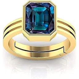 jagdamba gems 8.25 Ratti Color Changing Alexandrite Ring Gold Plated AAA Quality Excellent Shinning Stone Ring Men and Women,s (GGTL Lab - Certified)-picture-44