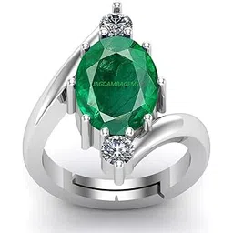 jagdamba gems Natural Panna Astrological Ring 10.25 Ratti 9.75 Carat Genuine and Certified Emerald Adjustable Ring for Women's and Men's-picture-28