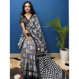 JAINICA Floral Pure Cotton Saree-picture-22