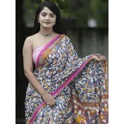 JAINICA Floral Pure Cotton Saree-picture-15