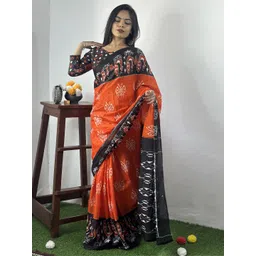 JAINICA Floral Pure Cotton Saree-picture-25