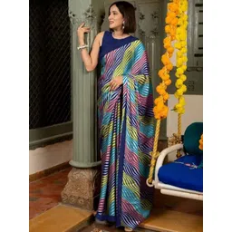 JAINICA Tissue Abstract Printed Saree-picture-40