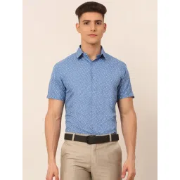 Jainish Blue Regular Fit Printed Shirt-picture-39