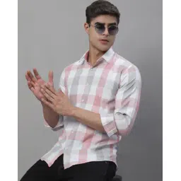jainish Checked Shirt with Spread Collar-picture-53