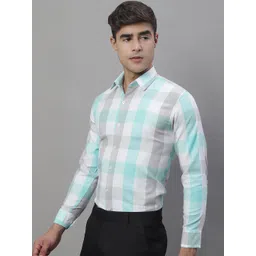 JAINISH Classic Checked Spread Collar Cotton Formal Shirt-picture-13