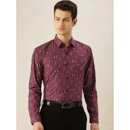 JAINISH Classic Floral Printed Pure Cotton Formal Shirt-picture-12