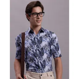 JAINISH Classic Floral Printed Spread Collar Regular Fit Polycotton Formal Shirt-picture-10