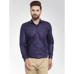 Jainish Dark Blue Cotton Regular Fit Shirt-picture-34