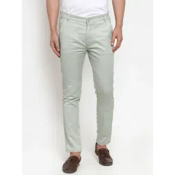 Jainish Green Cotton Regular Fit Trousers-picture-46