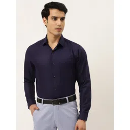 JAINISH Men Navy Blue Classic Formal Shirt-picture-10