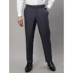 Jainish Mid Grey Cotton Tapered Fit Trousers-picture-19