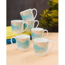 jaipur ceramics Set of 6 Printed Ceramic Coffee Mugs-picture-50