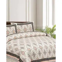 jaipur fabric 150 GSM Floral Print Double Bedsheet with Pillow Covers-picture-41
